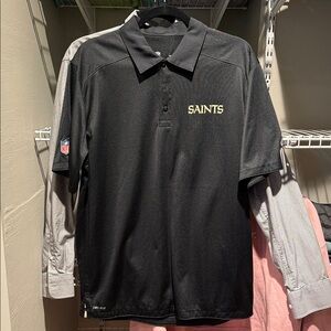 Black Polo Shirt saints NFL team